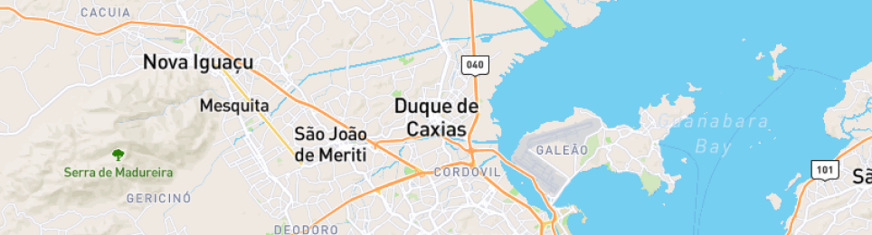 Mapa da Refinaria Duque de Caxias da Petrobras